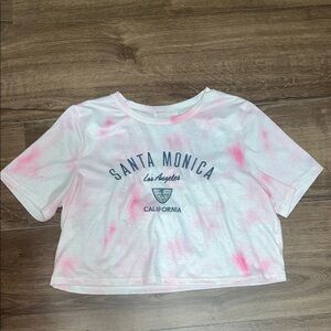 ROMWE Kids Tie-Dye T-Shirt - Pink & White